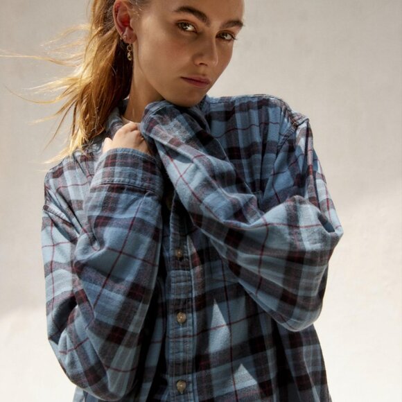 Urban Renewal Tops - NWT {Urban Outfitters | Urban Renewal} Recycled Plaid Button Down Flannel ~ S/M